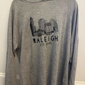 Gray Raleigh Graphic Long Sleeve Shirt